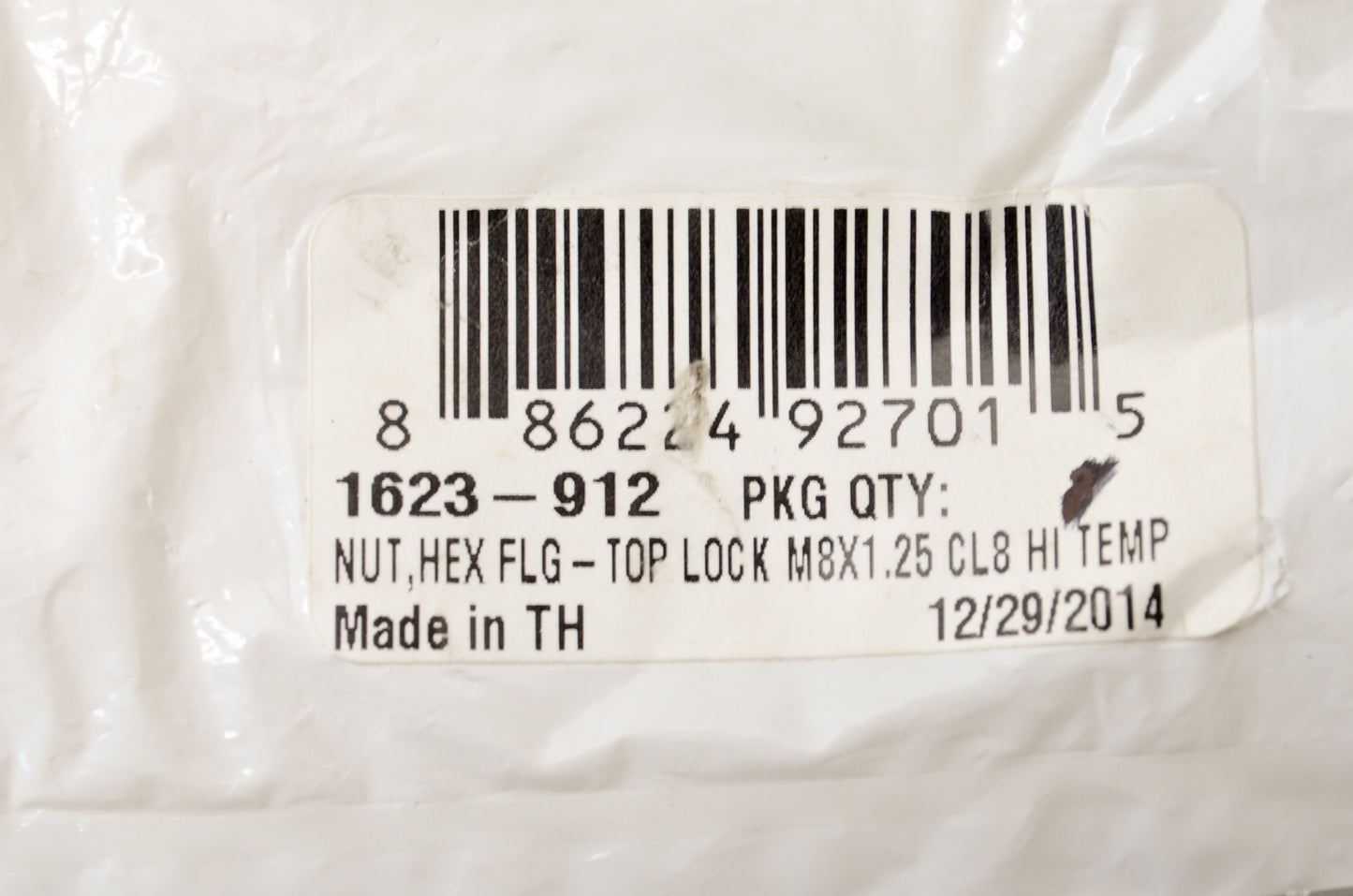 OEM Arctic Cat 1623-912 Hi-Temp Top Lock Hex Flange Nut M8X1.25 Qty 2 NOS