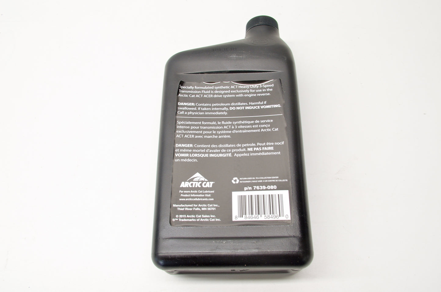 OEM Arctic Cat 7639-080 Syn Act Hd 3 Speed Trans Fluid 27.1 Oz