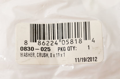 OEM Arctic Cat 0830-025 Crush Washer 8x13x1 NOS
