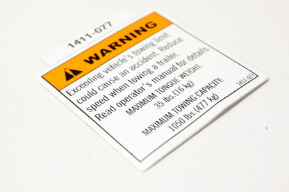 OEM Arctic Cat 1411-077 Warning Decal