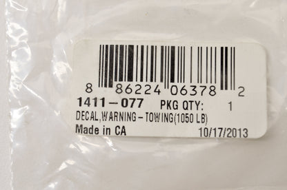 OEM Arctic Cat 1411-077 Warning Decal