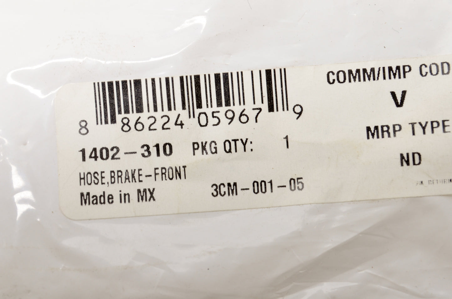 OEM Arctic Cat 1402-310 Front Brake Hose NOS