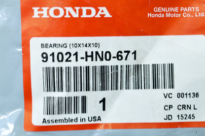 OEM Honda 91021-HN0-671 Bearing 10x14x10 NOS
