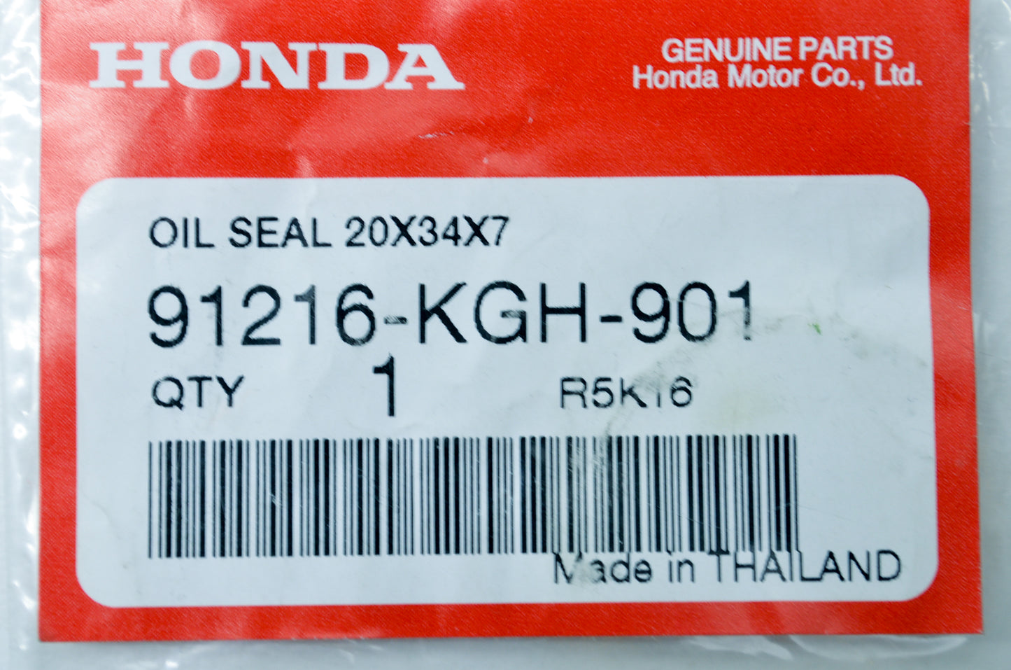 OEM Honda 91216-KGH-901 Oil Seal 20X34X7 NOS