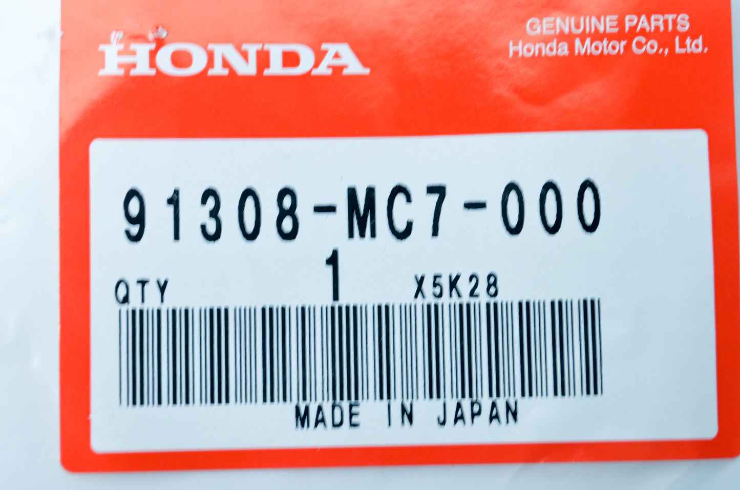 OEM Honda 91308-MC7-000 O-Ring (8.2X1.5) NOS