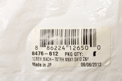 OEM Arctic Cat 8476-612 TSTRH M6X1.0X12 Z&Y Machine Screw Qty 2 NOS