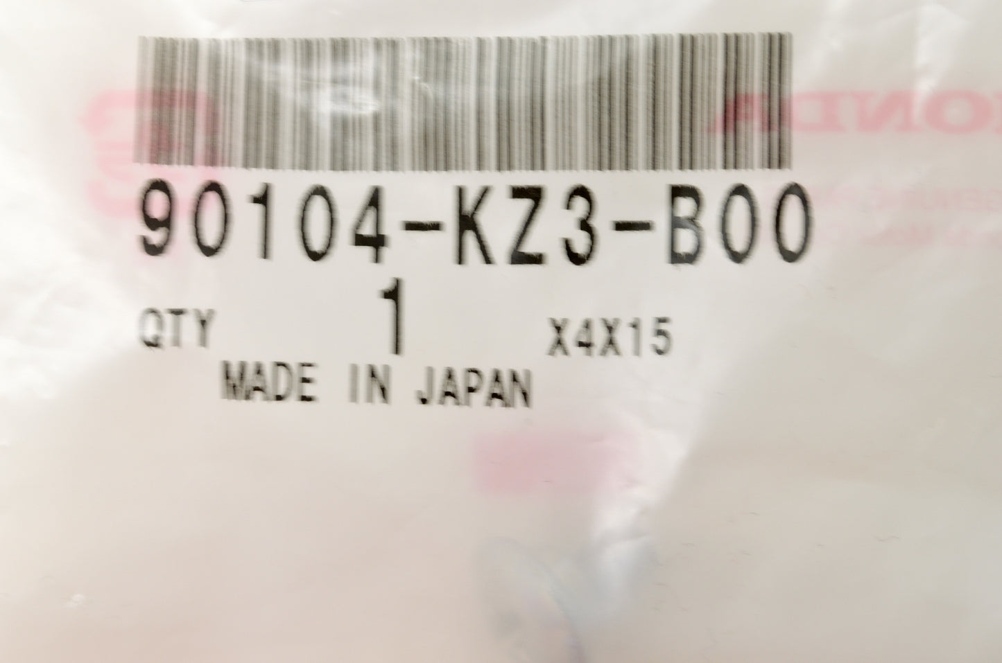 OEM Honda 90104-KZ3-B00 Special Screw (5MM) NOS