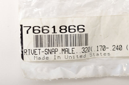 Male Snap Rivet Qty 4 NOS