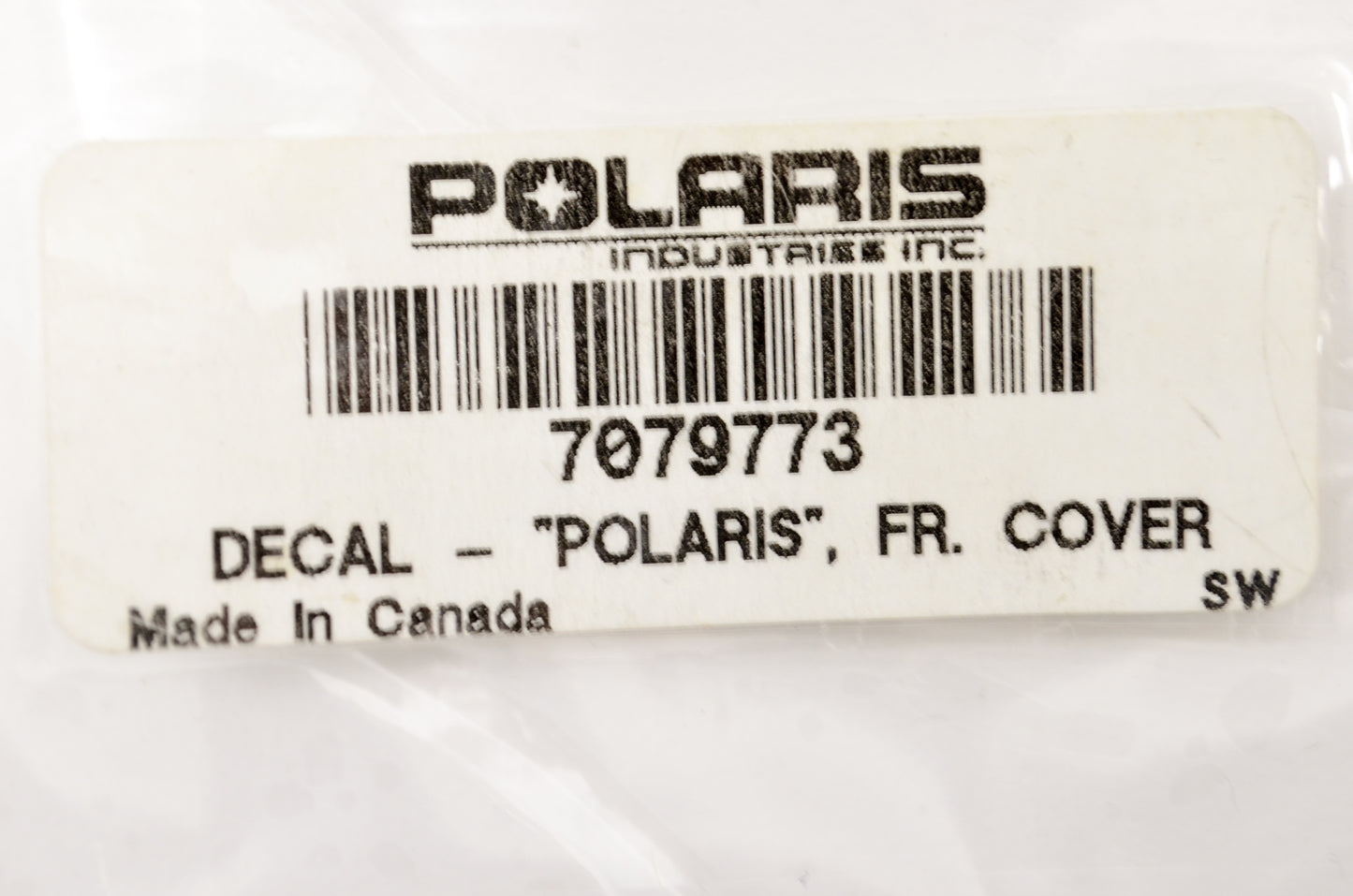 OEM Polaris 7079773 Front Cover Decal "Polaris" NOS