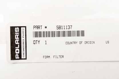 New OEM Polaris 5811137 Filter Foam NOS