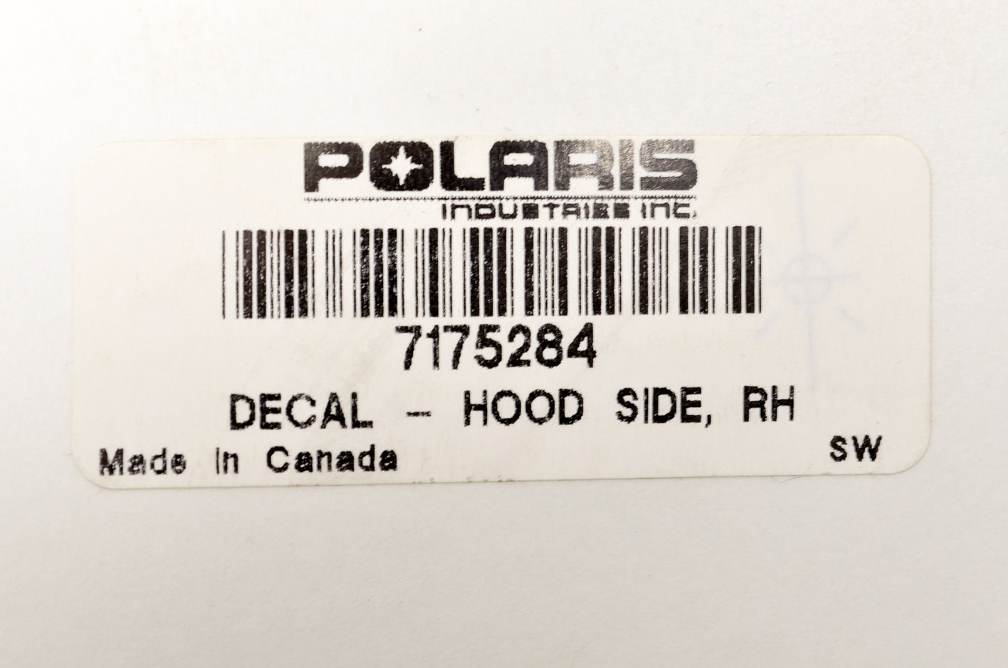 OEM Polaris 7175284 Right Hand Hood Side Decal NOS