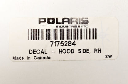 OEM Polaris 7175284 Right Hand Hood Side Decal NOS