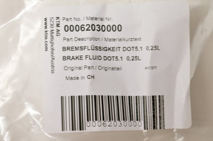 OEM KTM 62030000 Motorex Brake Fluid DOT 5.1 8.4 Fl Oz Can