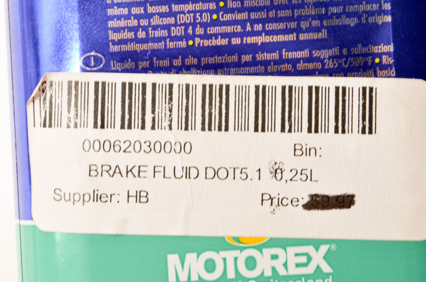 OEM KTM 62030000 Motorex Brake Fluid DOT 5.1 8.82 Fl Oz Can