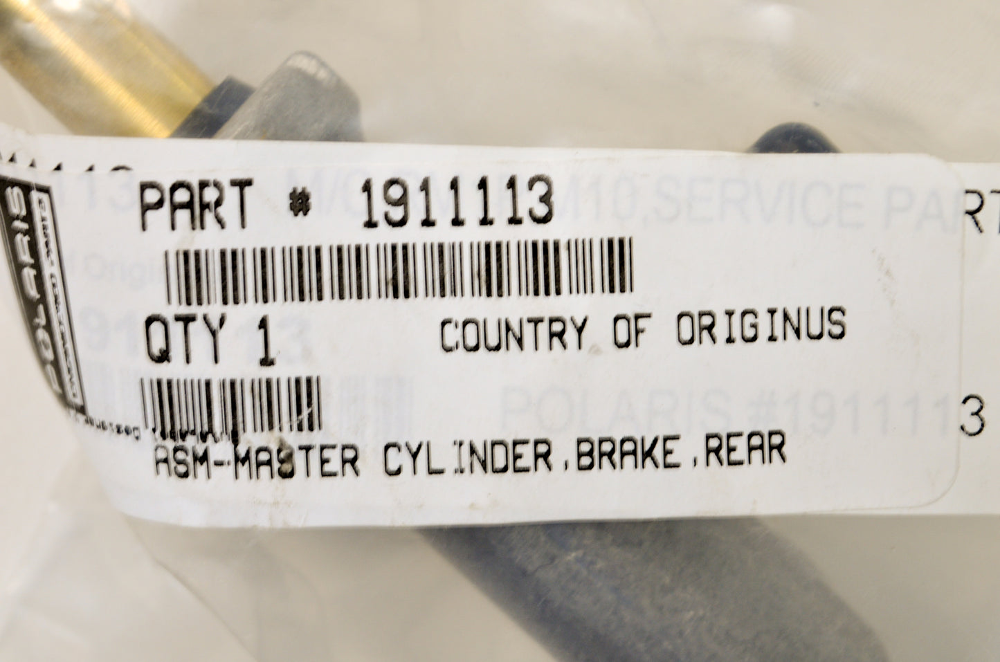 New OEM Polaris 1911113 Rear Brake Master Cylinder Assembly NOS