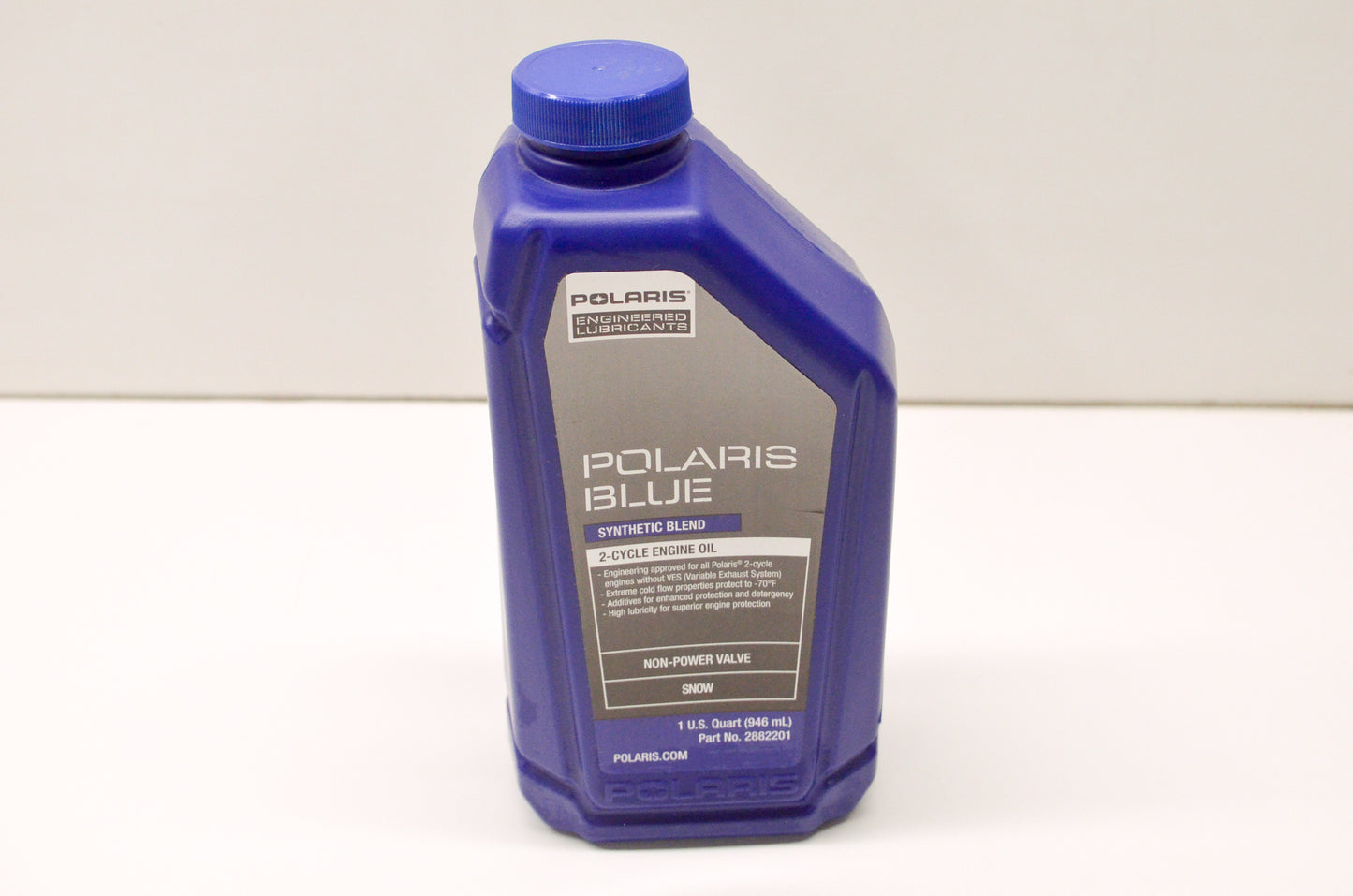 OEM Polaris 2882201 Polaris Blue Synthetic Blend 2-Cycle Engine Oil 1 Qt NOS