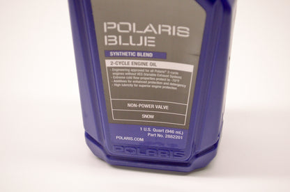 OEM Polaris 2882201 Polaris Blue Synthetic Blend 2-Cycle Engine Oil 1 Qt NOS