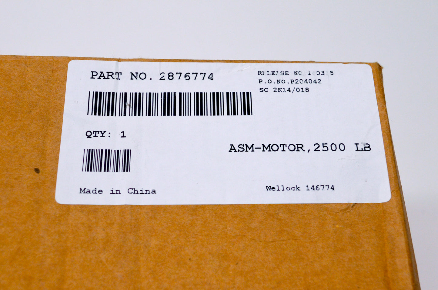 OEM Polaris 2876774 Winch Motor Assembly 2500 LB