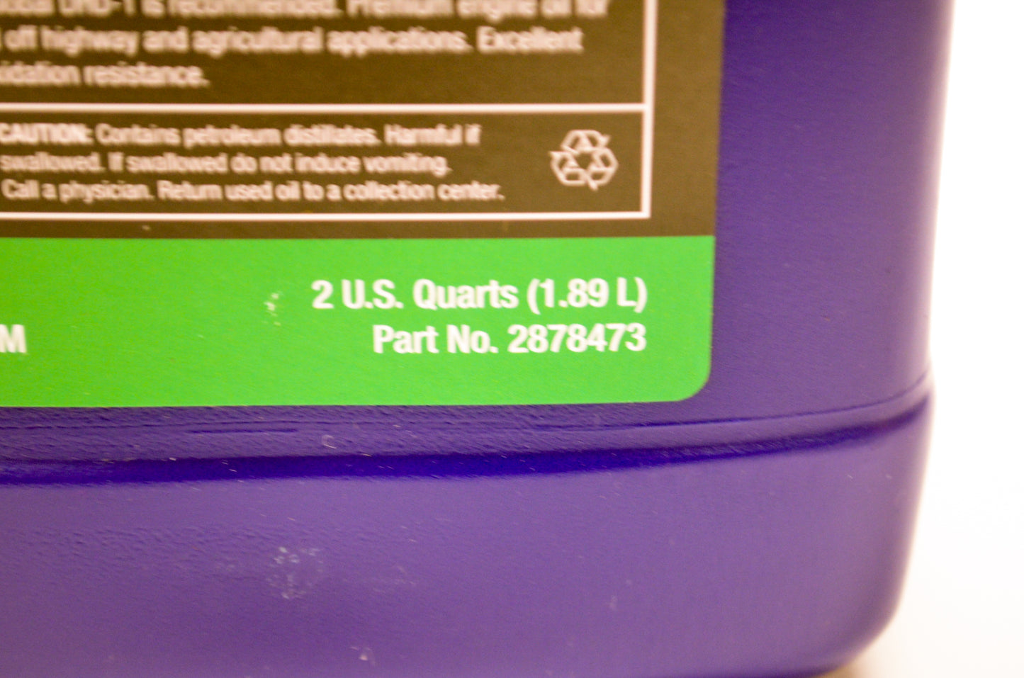 OEM Polaris 2878473 Summer Diesel Oil 4-Cycle 15W-40 2 Qts NOS
