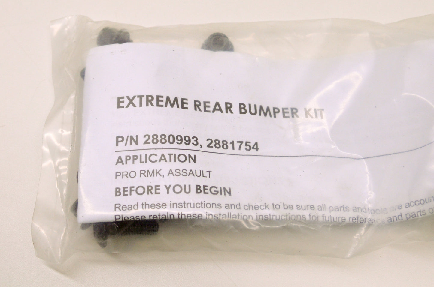 OEM Polaris 2880993, 2881754 Extreme Rear Bumper Kit Yellow Lime NOS