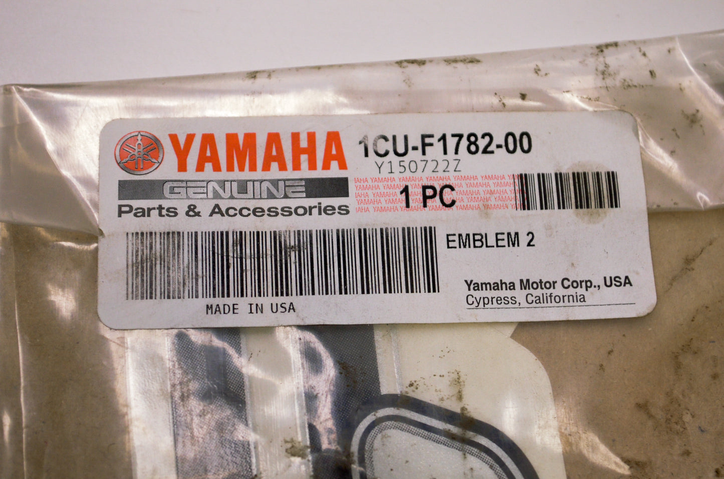 OEM Yamaha 1CU-F1782-00-00 Emblem NOS