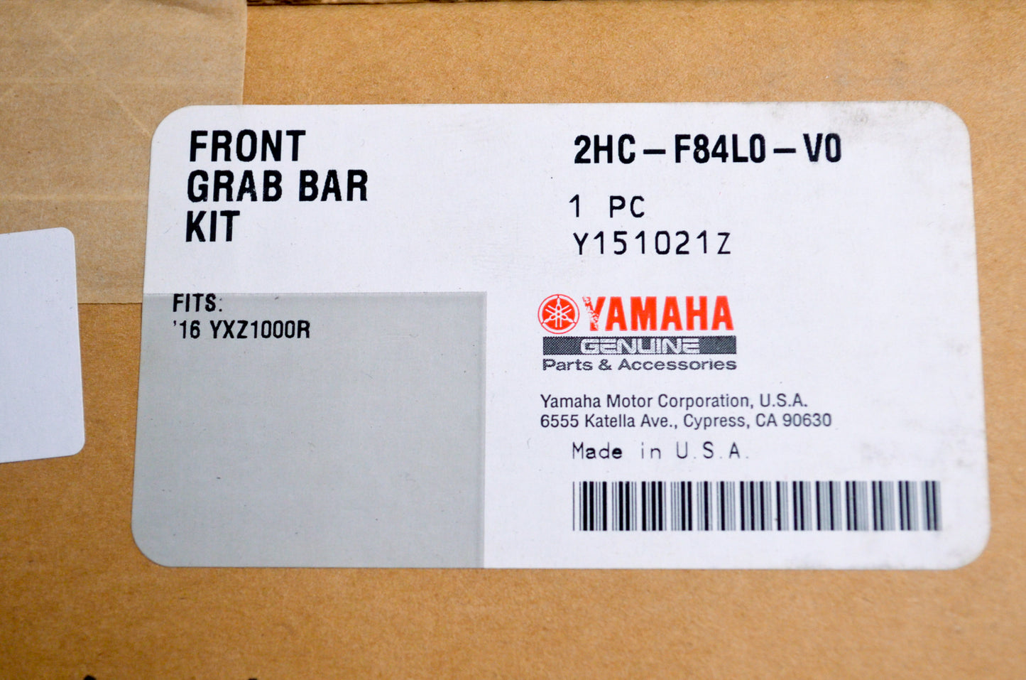 OEM Yamaha 2HC-F84L0-V0-00 Front Grab Bar Kit NOS