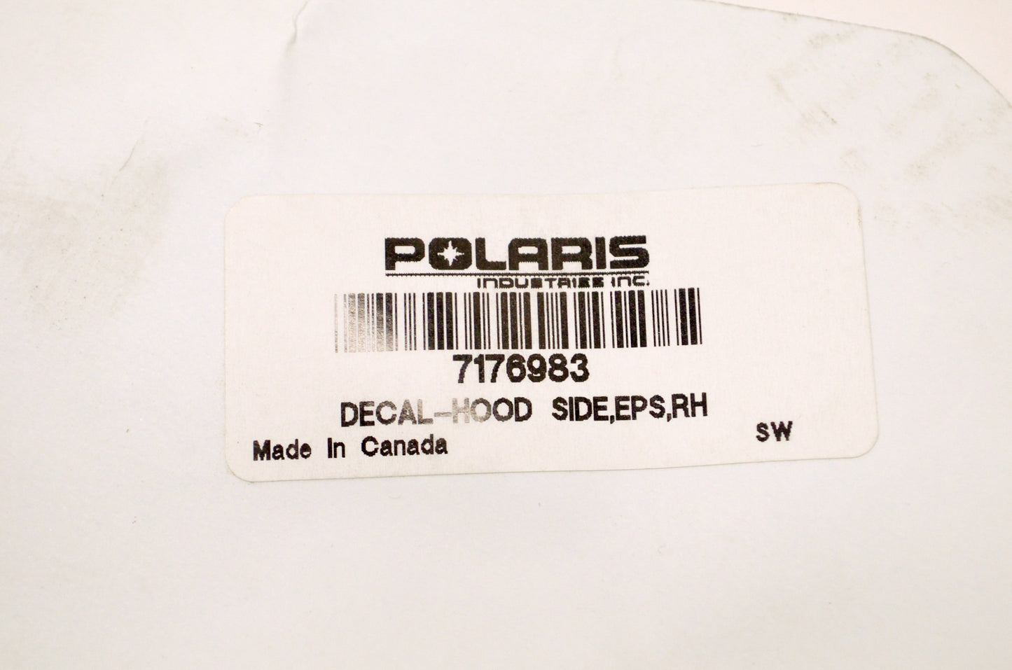 OEM Polaris 7176983 Right Hand EPS Hood Side Decal NOS