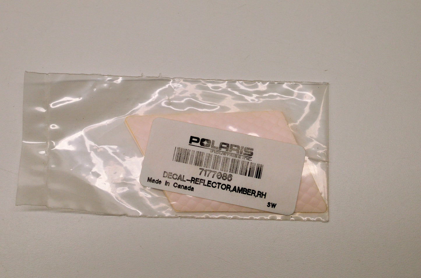 OEM Polaris 7177086 Right Hand Amber Reflector Decal NOS