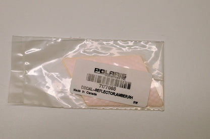 OEM Polaris 7177086 Right Hand Amber Reflector Decal NOS