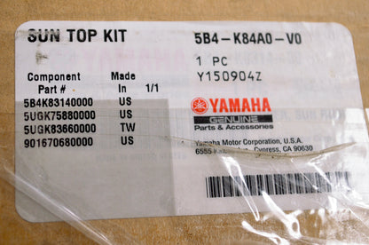 New OEM Yamaha 5B4-K84A0-V0-00 Sun Top Kit NOS
