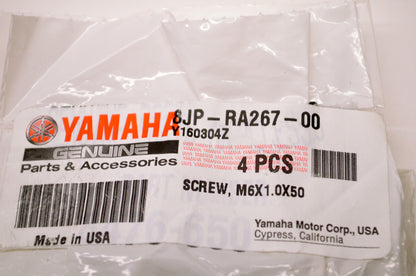OEM Yamaha 8JP-RA267-00-00 Screw M6X1.0X50 Qty 2 NOS