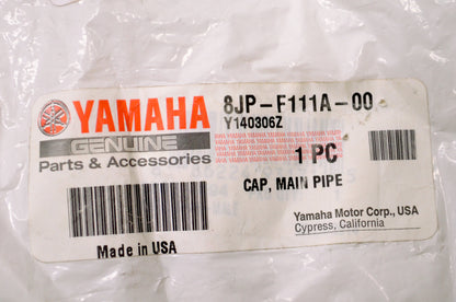 OEM Yamaha 8JP-F111A-00-00 Main Pipe Cap NOS