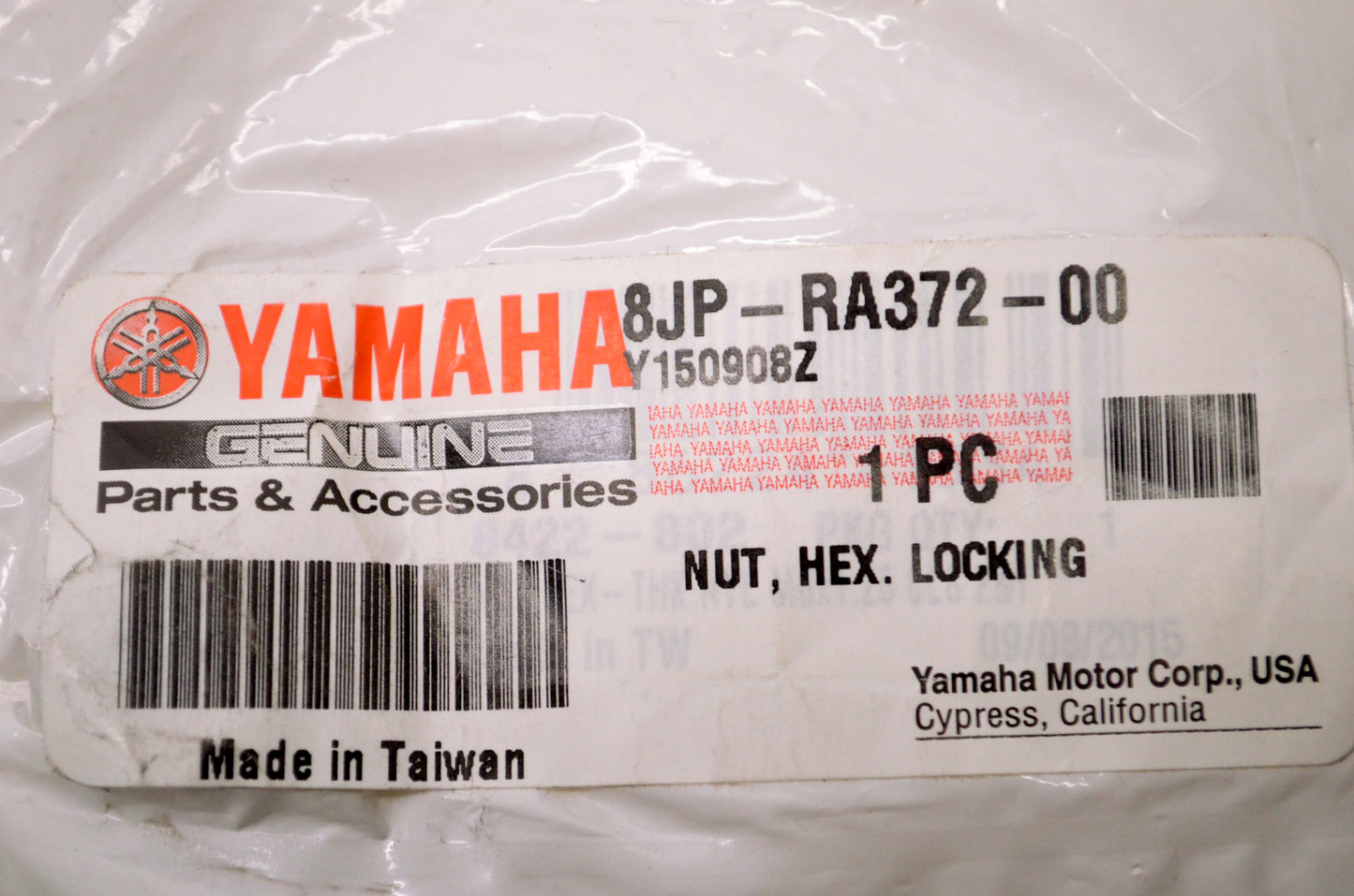 OEM Yamaha 8JP-RA372-00-00 Locking Hex Nut NOS