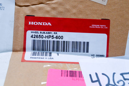 New OEM Honda 42650-HP5-600 Rear Wheel Sub-Assembly NOS