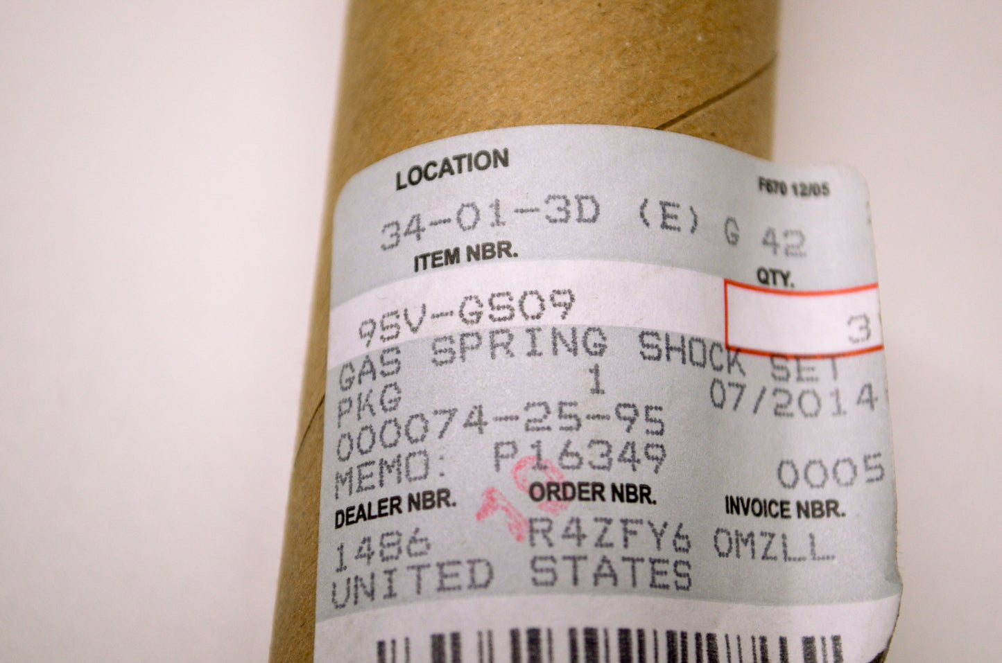 OEM Kawasaki 9SV-GS09 Gas Spring Shock Set NOS