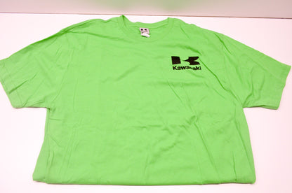 OEM Kawasaki K0042537-GN2X Stacked Logo Tee Shirt Size 2XL NOS