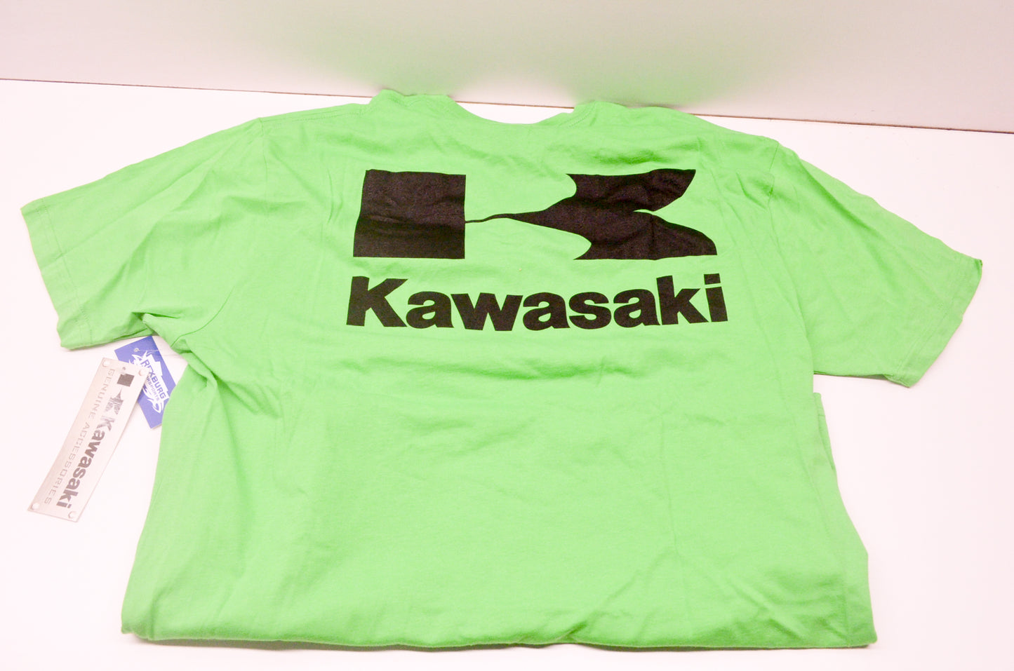 OEM Kawasaki K0042537-GN2X Stacked Logo Tee Shirt Size 2XL NOS