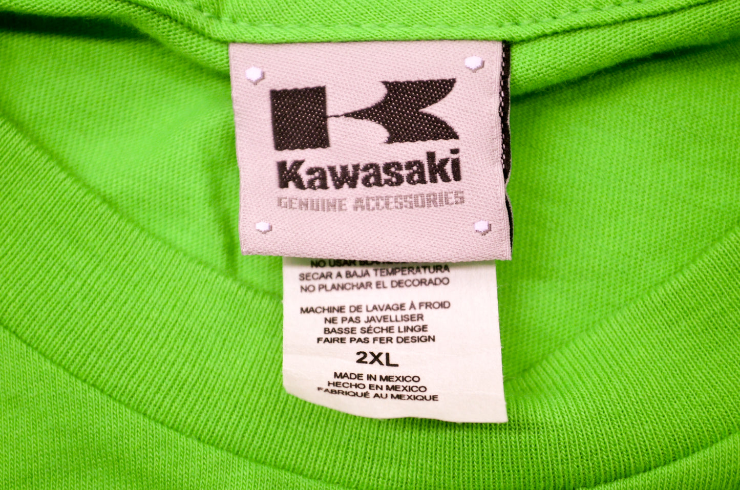 OEM Kawasaki K0042537-GN2X Stacked Logo Tee Shirt Size 2XL NOS