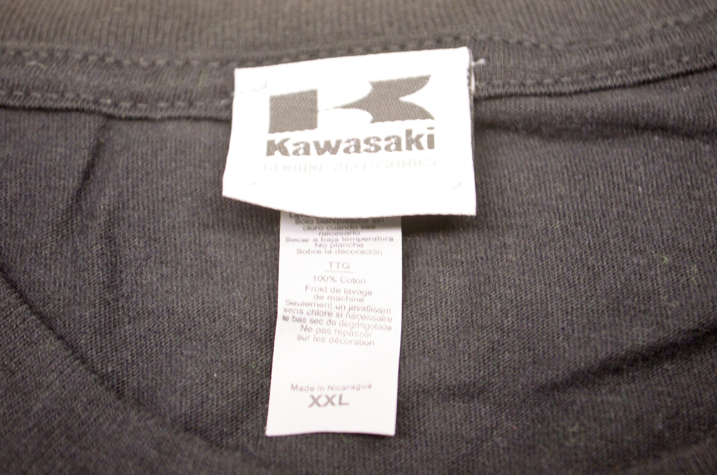OEM Kawasaki K005-2583-BK2X K Race Tee Shirt Size 2XL NOS