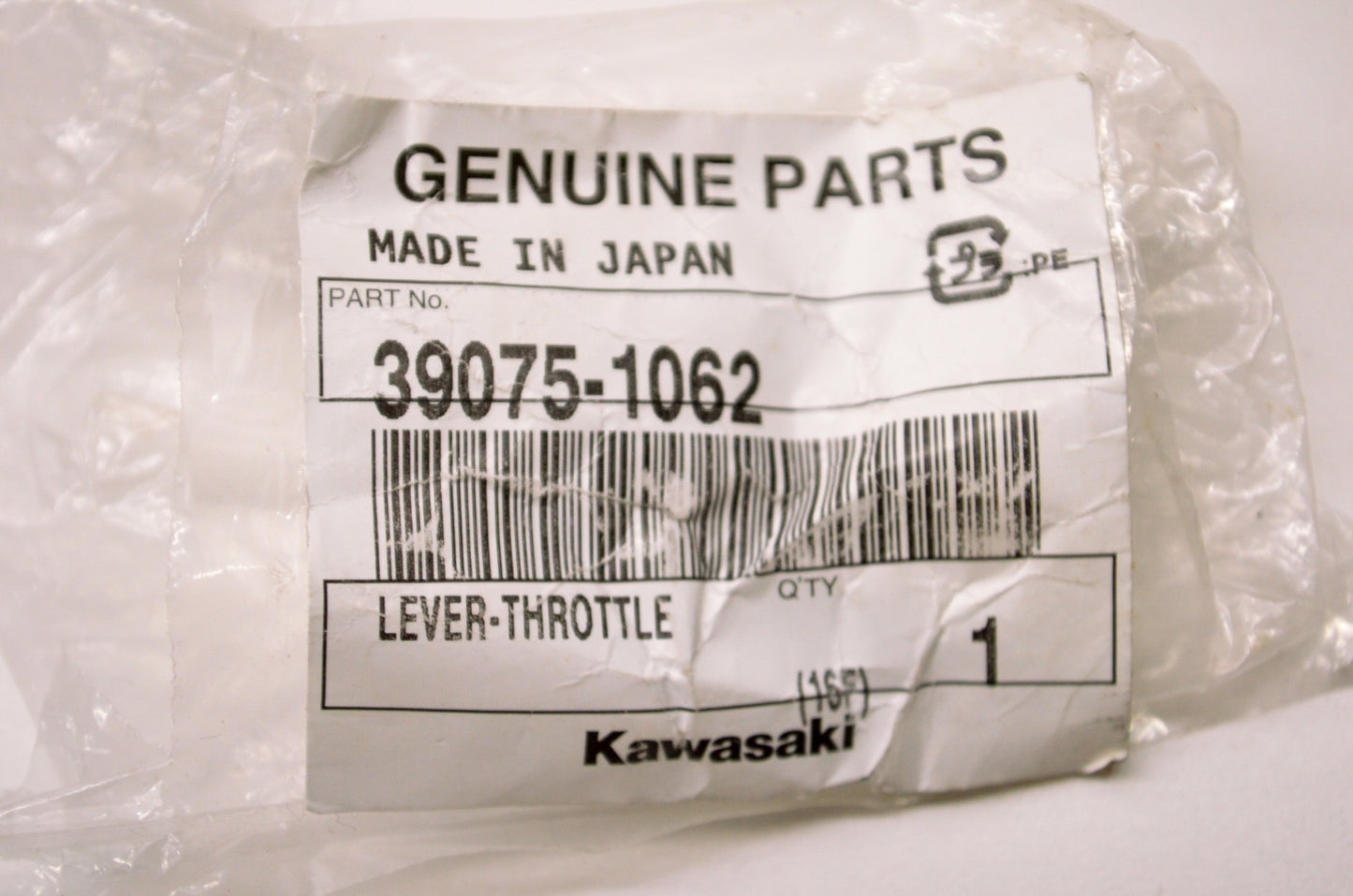 New OEM Kawasaki 39075-1062 Throttle Lever NOS