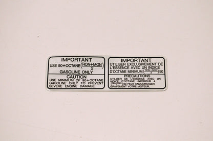 New OEM Kawasaki 56030-1178 Gasoline Label NOS