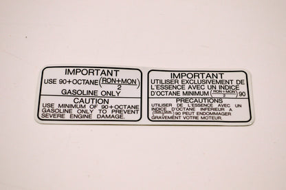 New OEM Kawasaki 56030-1178 Gasoline Label NOS