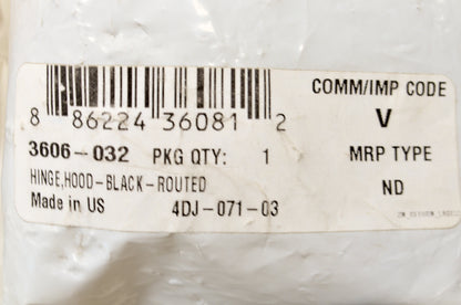 OEM Arctic Cat 3606-032 Black Routed Hood Hinge NOS