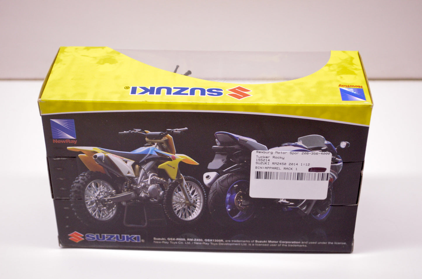 OEM Suzuki 155214, 57643 RM-Z450 1:12 Die-Cast Model NOS