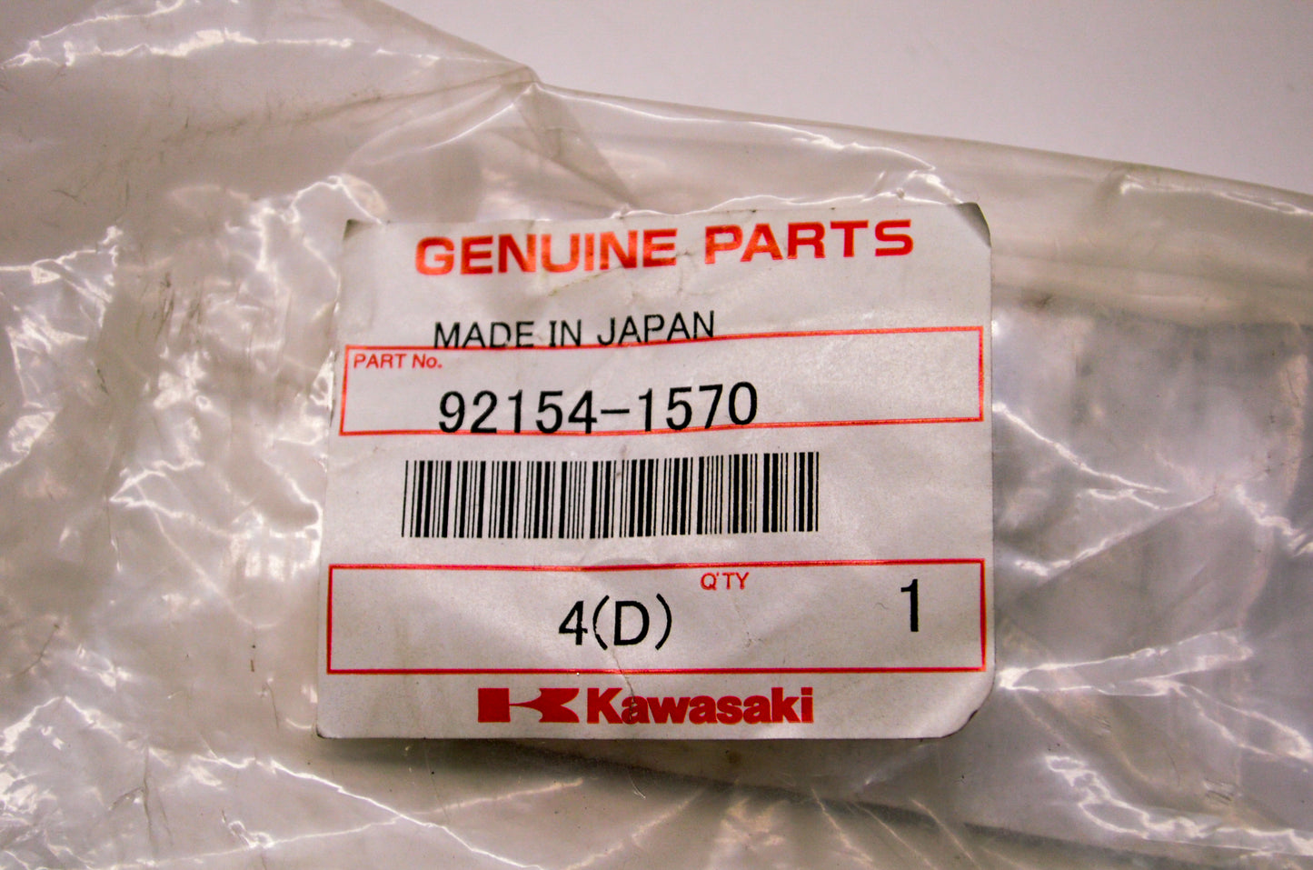 OEM Kawasaki 92154-1570 Fork Bolt NOS