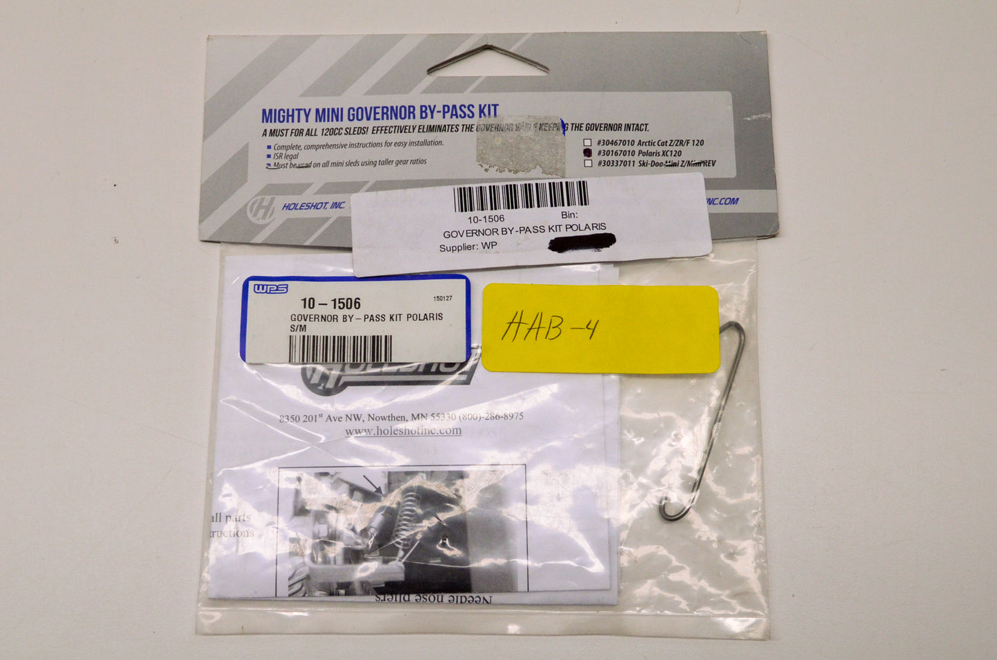 Holeshot 10-1506, 30167010, Mighty Mini Governor By-Pass Kit Polaris XCR 120 NOS