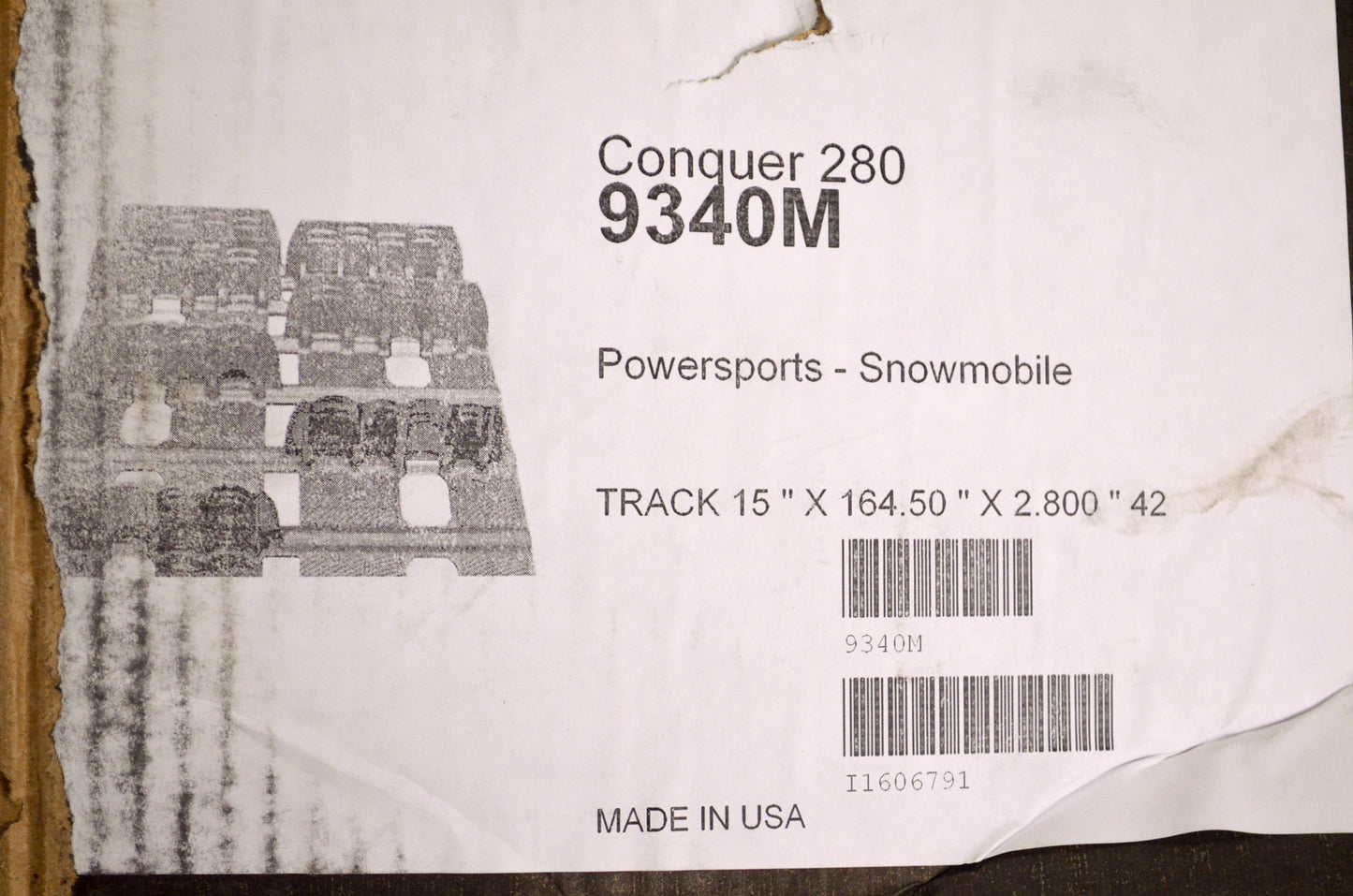 Camoplast 9340M Conquer 280 Track 15 X 164.5 X 2.8 NOS