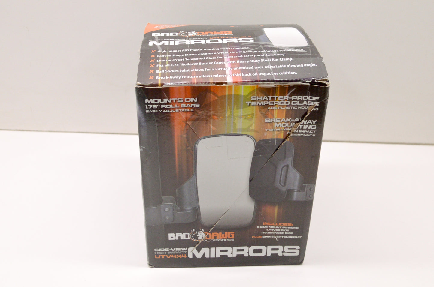 Side View Breakaway Mirrors, 1.75' Kit NOS