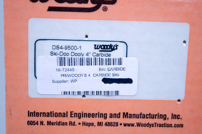 Woody's DS4-9500-1, 16-72445 Dooly 4' Carbide Runner NOS