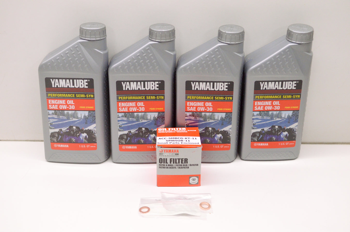 OEM Yamaha LUB-SMBCG-KT-11 Snowmobile 4 Cyl Semi-Syn Oil Change Kit NOS